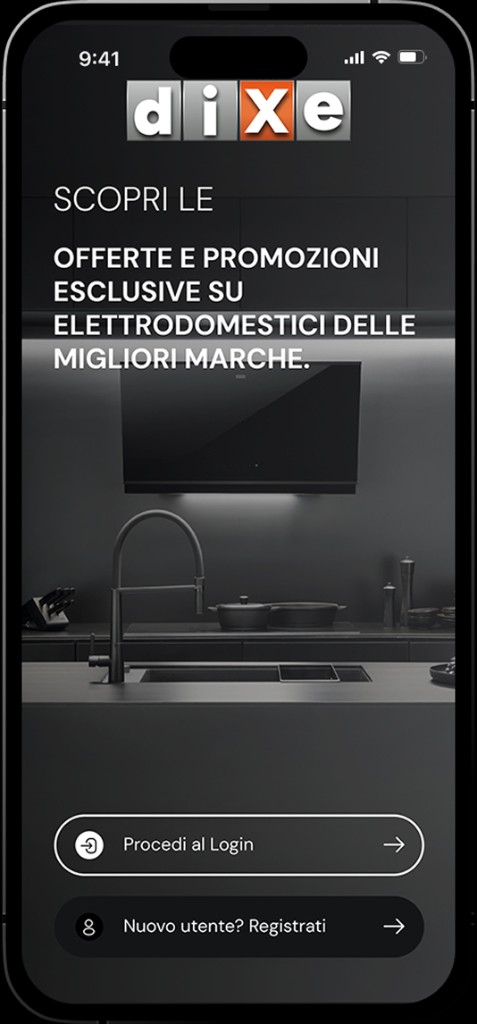 Dixe B2B mobile app login screen
