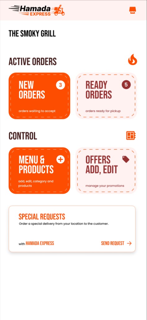 Hamada Express restaurant and store app